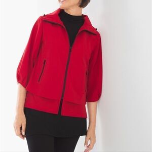 Chicos ZENERGY neema pleated sleeve jacket, 0 (4/6-S)